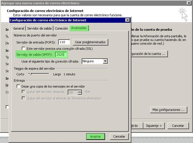 Configuraci N Correo Saliente Smtp Servidor Mail Infoar Net